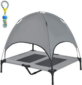 img 4 attached to A.FATI Elevated Dog Bed with Cooling Canopy: Ideal for Large Dogs - Perfect for 🐶 Outdoor & Indoor Use, Camping, Traveling, Beach, and Training - Includes Removable Shade Tent and Portable Bag