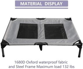 img 1 attached to A.FATI Elevated Dog Bed with Cooling Canopy: Ideal for Large Dogs - Perfect for 🐶 Outdoor & Indoor Use, Camping, Traveling, Beach, and Training - Includes Removable Shade Tent and Portable Bag