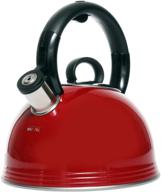 🔴 copco 2.1 quart whistling tea kettle in vibrant red with glossy finish logo