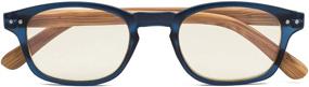 img 4 attached to 👓 Bamboo-inspired Women's Computer Reading Glasses: Arms with Blue Light Filter & UV Protection