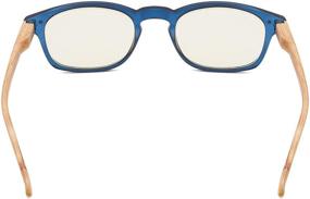 img 1 attached to 👓 Bamboo-inspired Women's Computer Reading Glasses: Arms with Blue Light Filter & UV Protection