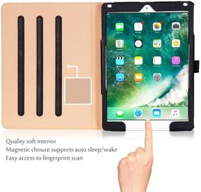 img 2 attached to 📱 ProCase iPad 9.7 Case (Old Model) 2018 iPad 6th Generation / 2017 iPad 5th Generation Case - Stand Folio Cover Case for Apple iPad 9.7 inch, Compatible with iPad Air 2 /iPad Air -Black