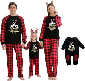 img 4 attached to Christmas Family Pajamas Matching Sets