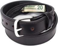 💼 concealed money pocket: sleek leather men's travel accessories for belts logo