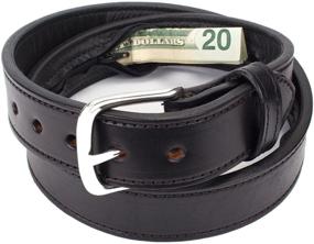 img 4 attached to 💼 Concealed Money Pocket: Sleek Leather Men's Travel Accessories for Belts