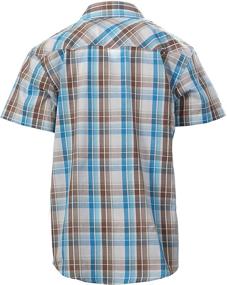 img 1 attached to Платье Gioberti Boys Western Plaid Pearl Snap Short Sleeve: стильное и повседневное