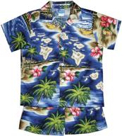 🌺 hibiscus hawaiian island turquoise boys' clothing by rjc logo