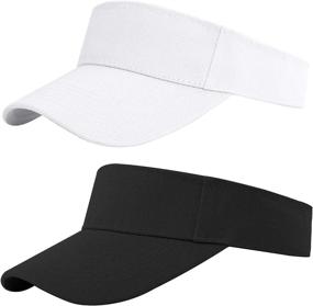 img 4 attached to 🧢 Adjustable Sports Sun Visor Hats for Women and Men by Cooraby