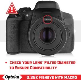 img 1 attached to 📷 Enhanced Opteka 58MM 0.35x Fisheye Wide Angle Lens + Macro Close Up Attachment for Canon DSLR Cameras