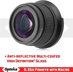 img 3 attached to 📷 Enhanced Opteka 58MM 0.35x Fisheye Wide Angle Lens + Macro Close Up Attachment for Canon DSLR Cameras