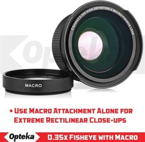 img 2 attached to 📷 Enhanced Opteka 58MM 0.35x Fisheye Wide Angle Lens + Macro Close Up Attachment for Canon DSLR Cameras