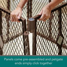 img 1 attached to 🐾 North States Mypet Petyard Passage: Freestanding Pet Enclosure with Lockable Pet Door, 4, 6 or 8 Panels, 7 to 34.4 Sq. Ft, 26 Inches Tall