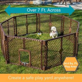 img 3 attached to 🐾 North States Mypet Petyard Passage: Freestanding Pet Enclosure with Lockable Pet Door, 4, 6 or 8 Panels, 7 to 34.4 Sq. Ft, 26 Inches Tall