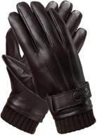 🧤 driving texting working gloves with leather & thinsulate technology logo