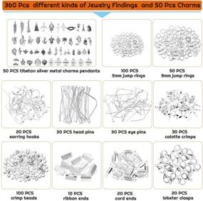 img 1 attached to 💎 Complete Jewelry Making Kit: Shynek 2035Pcs Supplies, Tools, Findings, Charms, Beads for Adults - Necklace, Earring, Bracelet Making