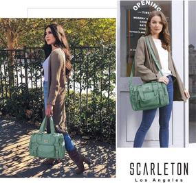 img 3 attached to Scarleton Satchel Handbag: Stylish Crossbody Shoulder Bag for Women's Essentials