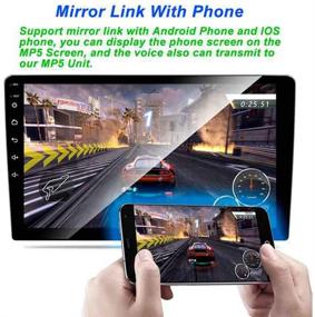img 1 attached to 📻 High-Performance 9 Inch Android 8.1 WiFi Universal Car MP5 Player with GPS Navigation, Bluetooth, FM & Rear View Camera