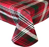 🎄 enhance your christmas dining experience with the newbridge christmas flannel tablecloth rectangle logo