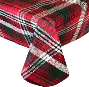 img 4 attached to 🎄 Enhance Your Christmas Dining Experience with the Newbridge Christmas Flannel Tablecloth Rectangle