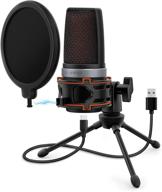 🎙️ jv906 usb computer microphone with pop filter, shock mount - ideal for online gaming, vocals, youtube, podcasting, streaming on desktop pc/laptop logo