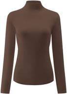 klotho slim fit women's mock turtleneck tops | long sleeve lightweight base layer shirts логотип