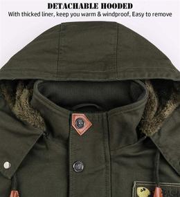 img 1 attached to CARWORNIC Military Thicken Windbreaker Removable