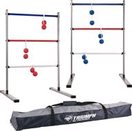 🎯 triumph premium ladder toss outdoor game set: classic vs all pro series - includes soft bola balls, carrying case, and score trackers logo