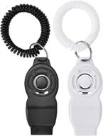 🐶 znoka dog training clicker and whistle combo – effective positive reinforcement for puppies, correcting unwanted behaviors – pet training clicker for dogs, cats, puppies, birds, horses – pack of 2 (white and black) logo