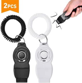 img 3 attached to 🐶 ZNOKA Dog Training Clicker and Whistle Combo – Effective Positive Reinforcement for Puppies, Correcting Unwanted Behaviors – Pet Training Clicker for Dogs, Cats, Puppies, Birds, Horses – Pack of 2 (White and Black)