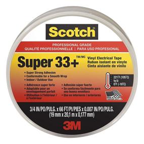 img 4 attached to 🔌 Scotch Super 33+ Black Vinyl Electrical Tape: 3/4 in x 66 ft – Unbeatable Quality & Durability