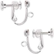 🔩 screw back non-pierced earring findings, pair of 10 - silver beadaholique logo