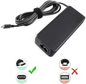 img 2 attached to 🔌 65W Зарядное устройство AC USB-C Type C для Lenovo ThinkPad T480 T480s T580 T580s, 4x20m26268 Chromebook 100e 300e 500e c330 c340 s330 E480 E580 L380 Yoga A485 T490 Адаптер питания для ноутбука + кабель