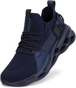 img 4 attached to Nihaoya Walking Jogging Sneakers Breathable Men's Shoes for Athletic
