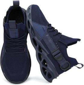 img 3 attached to Nihaoya Walking Jogging Sneakers Breathable Men's Shoes for Athletic