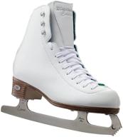 riedell 119 emerald women's ice skates with steel luna blade - ideal for recreational figure skating logo