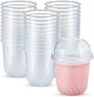 🥤 otor 12oz 50 sets clear disposable plastic pp cups with dome lids - perfect for sodas, fruit salads, desserts, yogurts & more! logo