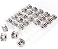 🧵 25pcs brother janome singer sewing machine reels: binaryabc bobbins spool metal case with 25 grid storage case box logo