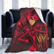 🔥 hazbin alastor hotel ultra-soft micro fleece blanket - plush, fluffy 3d graphic | cozy couch, bed, sofa throw | 50"x40 logo