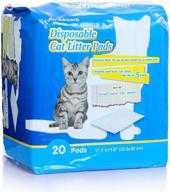 🐱 honey care all-absorb 20 count cat litter pads: efficient and large-sized, measuring 17.1 by 11.8-inch logo