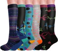 medical-grade compression socks for circulation support - 20-30 mmhg compression level for women & men. ideal for running, cycling, hiking, traveling by plane logo