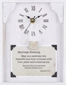 img 1 attached to 🕒 Capture The Moment CB Gift Heartfelt Collection White Framed Table Clock with Verse, 7 x 9-Inches - Marriage Blessing, Malachi 2:14