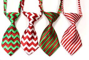 img 1 attached to Yagopet 10-Pack Christmas Cat Dog Ties Xmas Neckties Bow Ties for Pet Festival Collar Grooming Accessories