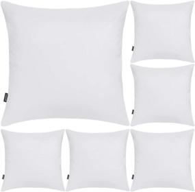 img 4 attached to 💯 Set of 6 Decorative 100% Cotton Pillow Covers - 18x18 Inch Square Cushion Cover - Solid Throw Pillowcase for Home, Bed, Sofa (Pure White, 6 Pack - 18" x 18"/45x45cm)