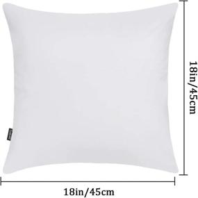 img 3 attached to 💯 Set of 6 Decorative 100% Cotton Pillow Covers - 18x18 Inch Square Cushion Cover - Solid Throw Pillowcase for Home, Bed, Sofa (Pure White, 6 Pack - 18" x 18"/45x45cm)