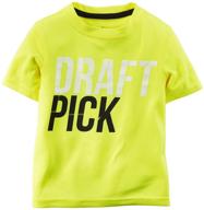 👕 carter's little boys draft pick active tee - yellow toddler shirt for playful adventures logo