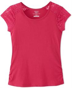 img 1 attached to Fuchsia French Toast Sleeve Shoulder Girls' Clothing: Shop Stylish Tops, Tees & Blouses