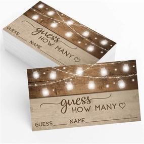 img 2 attached to 🎉 Rustic Bridal Shower Games Set - 5 Games & 50 Sheets Each! Perfect for Wedding Anniversary Activities, including Marriage Advice Cards and Emoji Game, 5 x 7 Inches