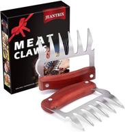 🍖 jeantrix meat claws: stainless steel shredder for bbq meat, heat resistant wood handle - gules logo