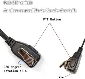 img 1 attached to Lsgoodcare 2-Pin Advanced G Shape Police Earpiece Headset PTT with Mic - Compatible for Motorola CP040 CP200 XTNi DTR VL50 Walkie Talkie Earphone (Pack of 10)