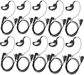 img 4 attached to Lsgoodcare 2-Pin Advanced G Shape Police Earpiece Headset PTT with Mic - Compatible for Motorola CP040 CP200 XTNi DTR VL50 Walkie Talkie Earphone (Pack of 10)